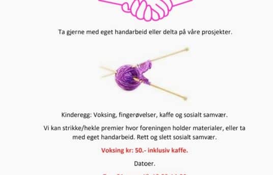 Håndarbeidstreff og Voksing av hender