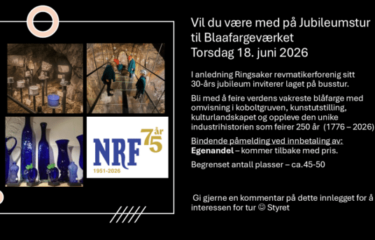 Jubileumstur Blaafargeværket, torsdag 18. juni (Busstur)