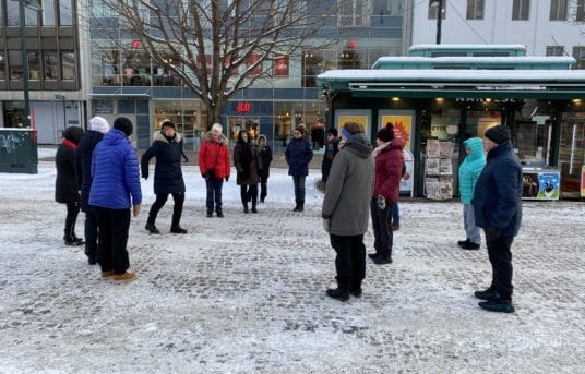 Gå dager i skikkelig kulde og regn rundt i Drammen