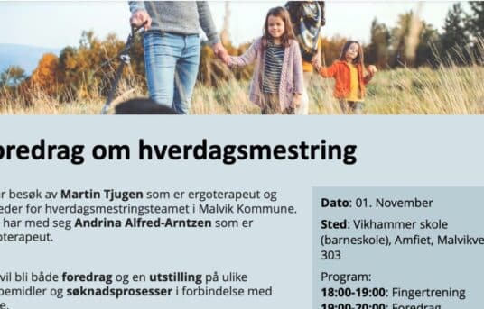 Temamøte 01. Nov om hverdagsmestring med foredrag
