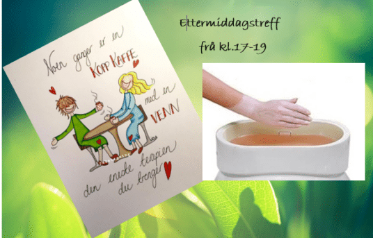Ettermiddagstreff onsdag 29.mai frå kl.17-19