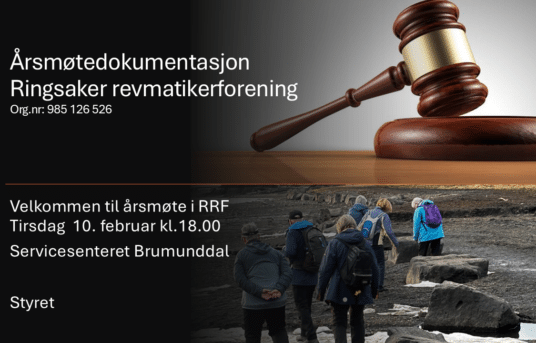 Årsmøte i Ringsaker revmatikerforening, tirsdag 10. februar kl.18.00