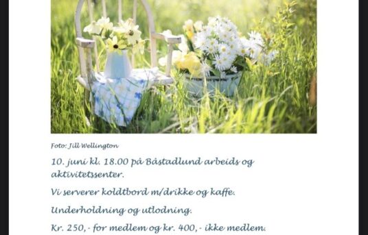 Sommeravslutning 10. juni kl. 18.00
